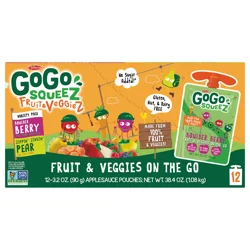 Gogo Squeeze Fruit & Veggies On The Go Variety Pack - 12 ct; 38.4 oz
