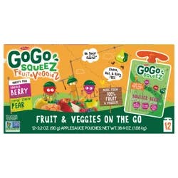 Gogo Squeeze Fruit & Veggies On The Go Variety Pack - 12 ct; 38.4 oz