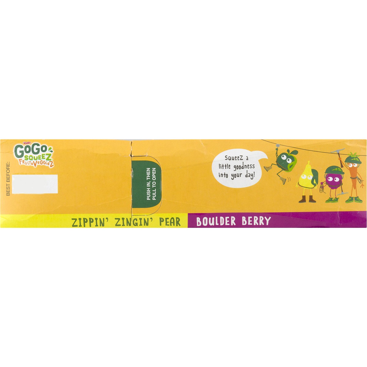 slide 6 of 7, GoGo squeeZ Fruit & VeggieZ Mixed Berry/Pear Applesauce and Fruit Puree Pouches, 3.2 oz (12 Pack), 12 ct