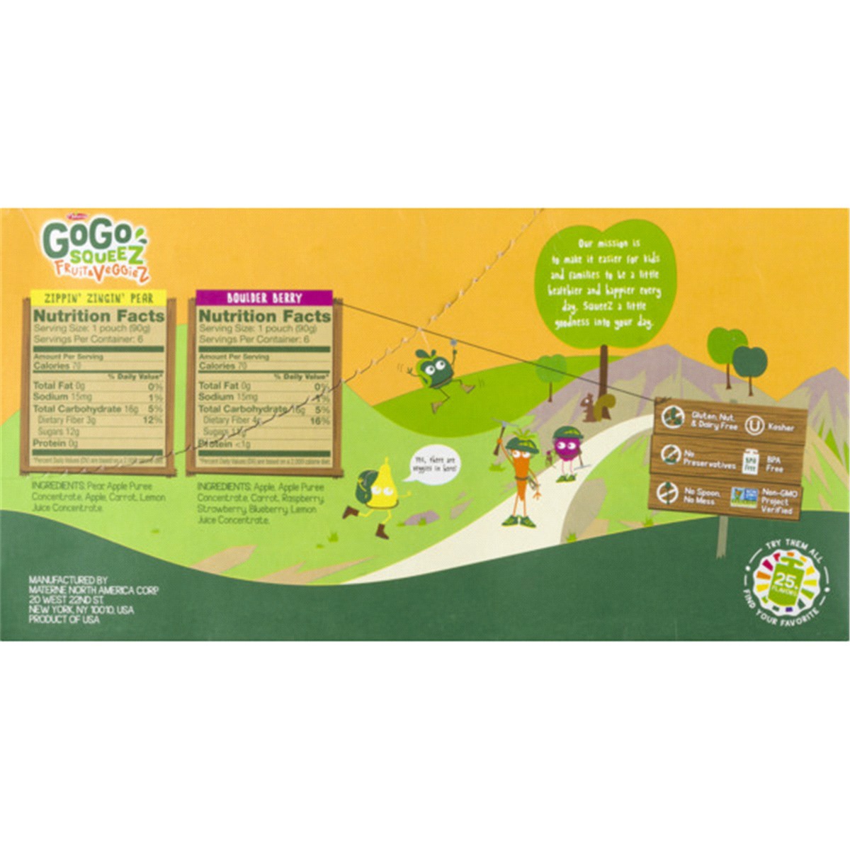 slide 2 of 7, GoGo squeeZ Fruit & VeggieZ Mixed Berry/Pear Applesauce and Fruit Puree Pouches, 3.2 oz (12 Pack), 12 ct