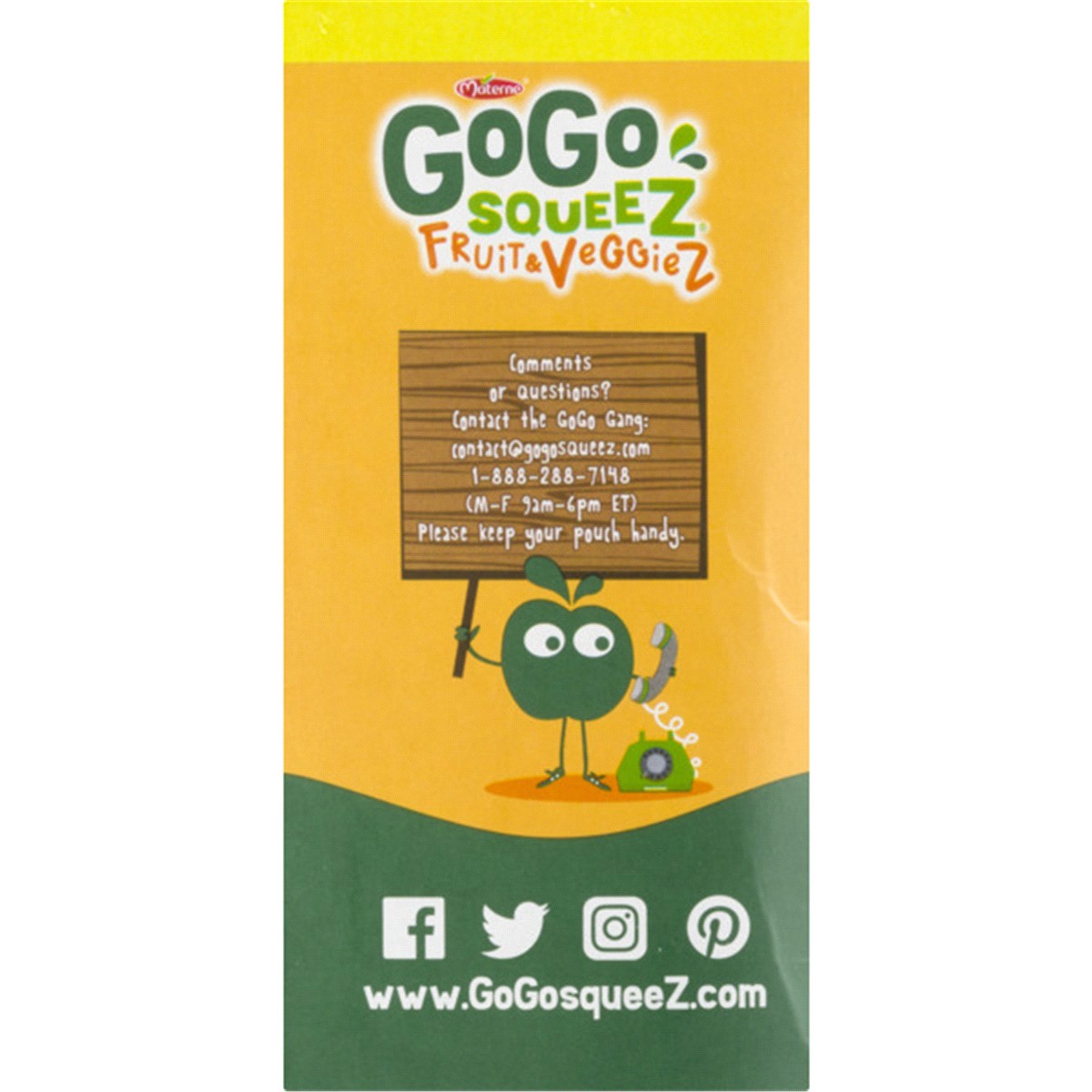 slide 5 of 7, GoGo squeeZ Fruit & VeggieZ Mixed Berry/Pear Applesauce and Fruit Puree Pouches, 3.2 oz (12 Pack), 12 ct