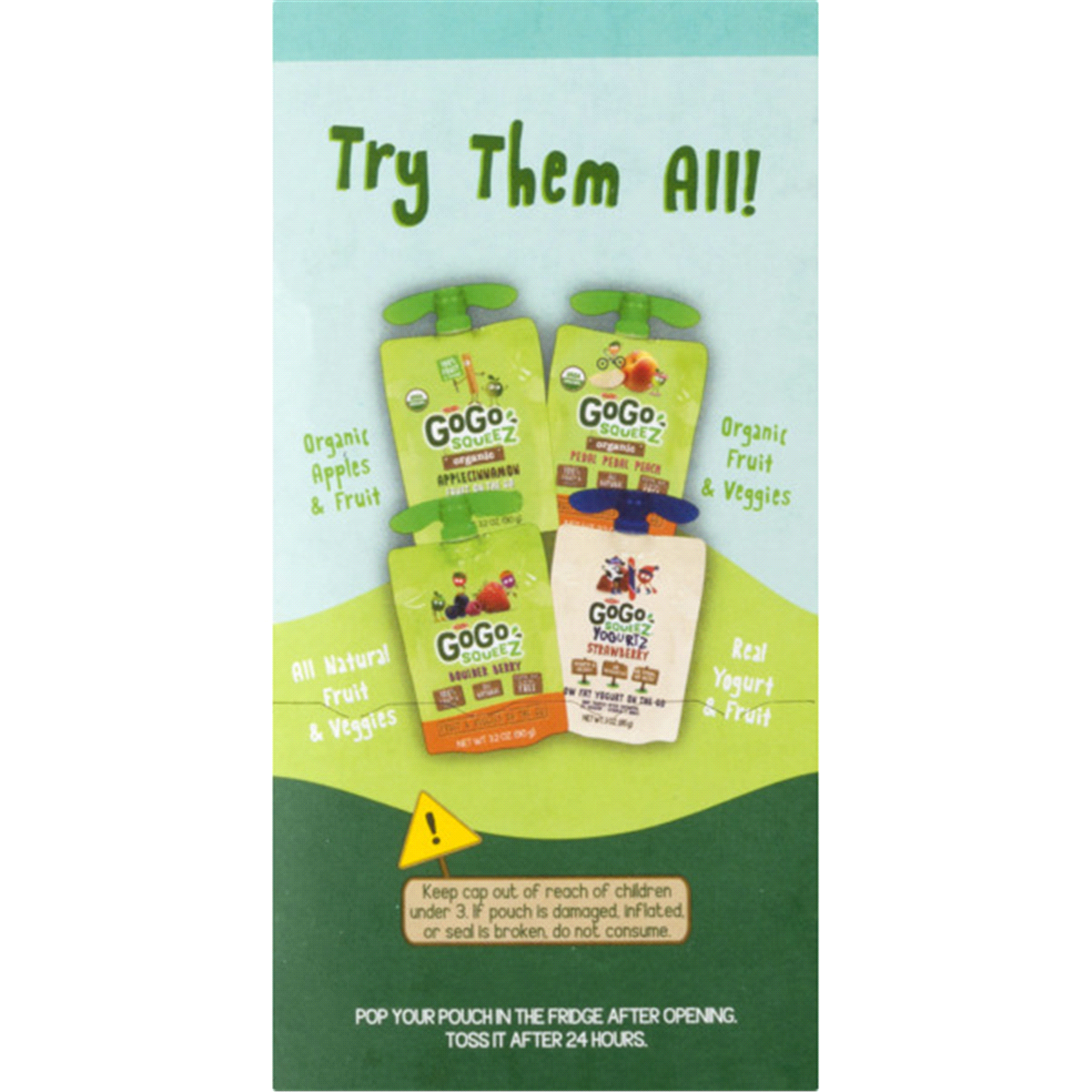 slide 7 of 7, GoGo squeeZ Apple & Gimme Five Snack Pouches Variety Pack, 12 ct; 3.2 oz