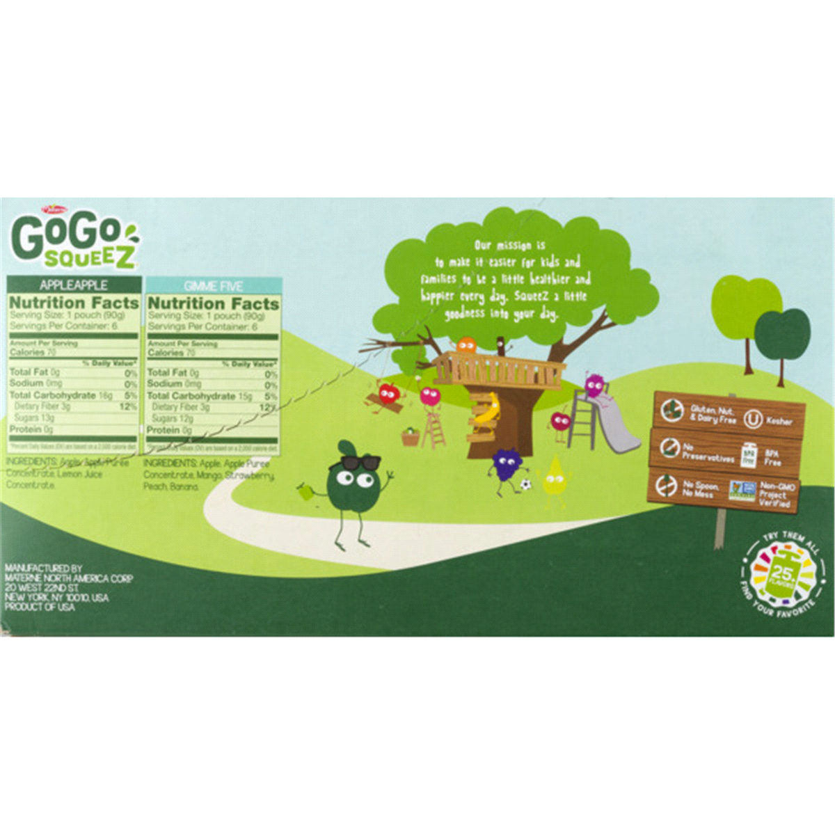 slide 4 of 7, GoGo squeeZ Apple & Gimme Five Snack Pouches Variety Pack, 12 ct; 3.2 oz