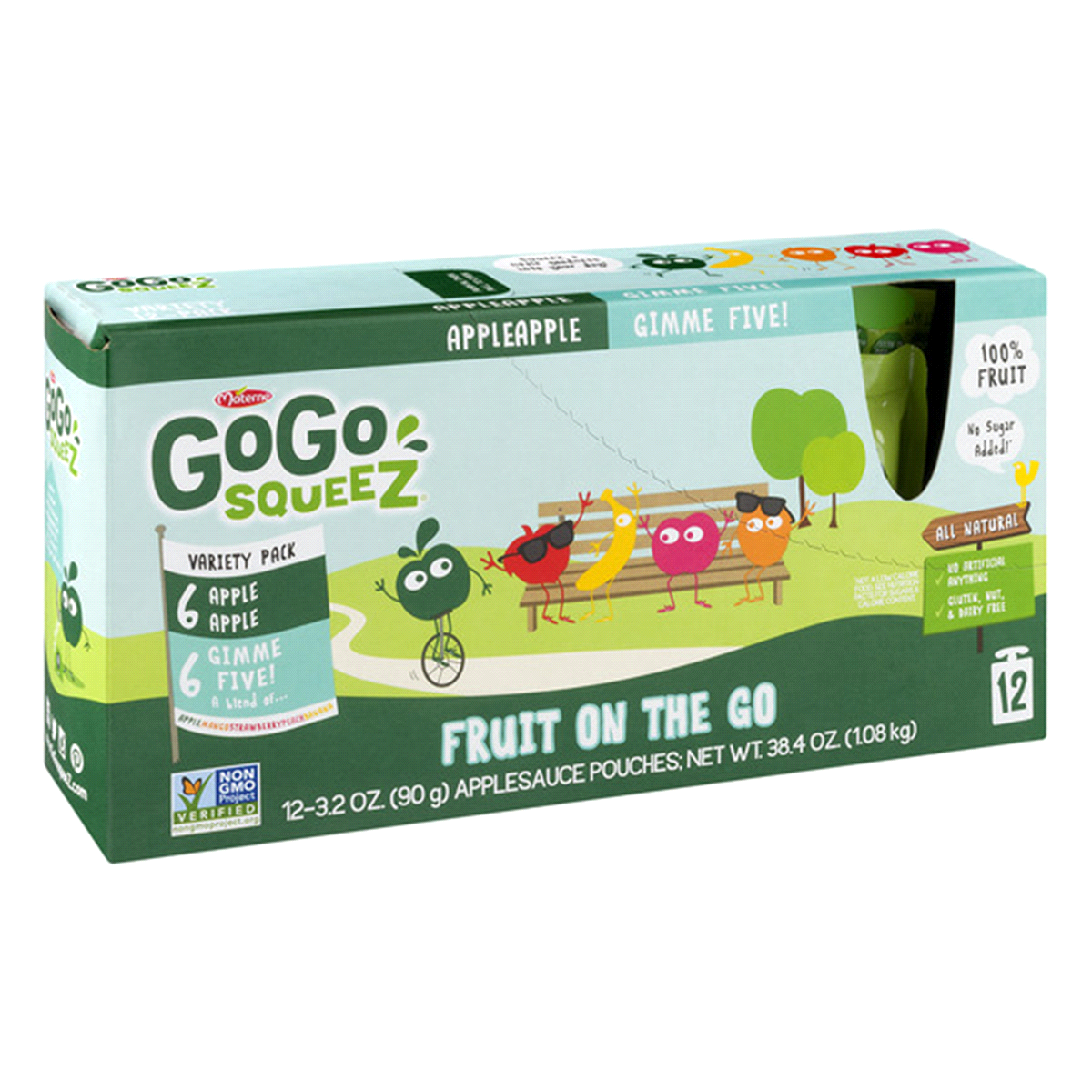 slide 6 of 7, GoGo squeeZ Apple & Gimme Five Snack Pouches Variety Pack, 12 ct; 3.2 oz