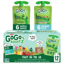 GoGo squeeZ Apple & Gimme Five Snack Pouches Variety Pack
