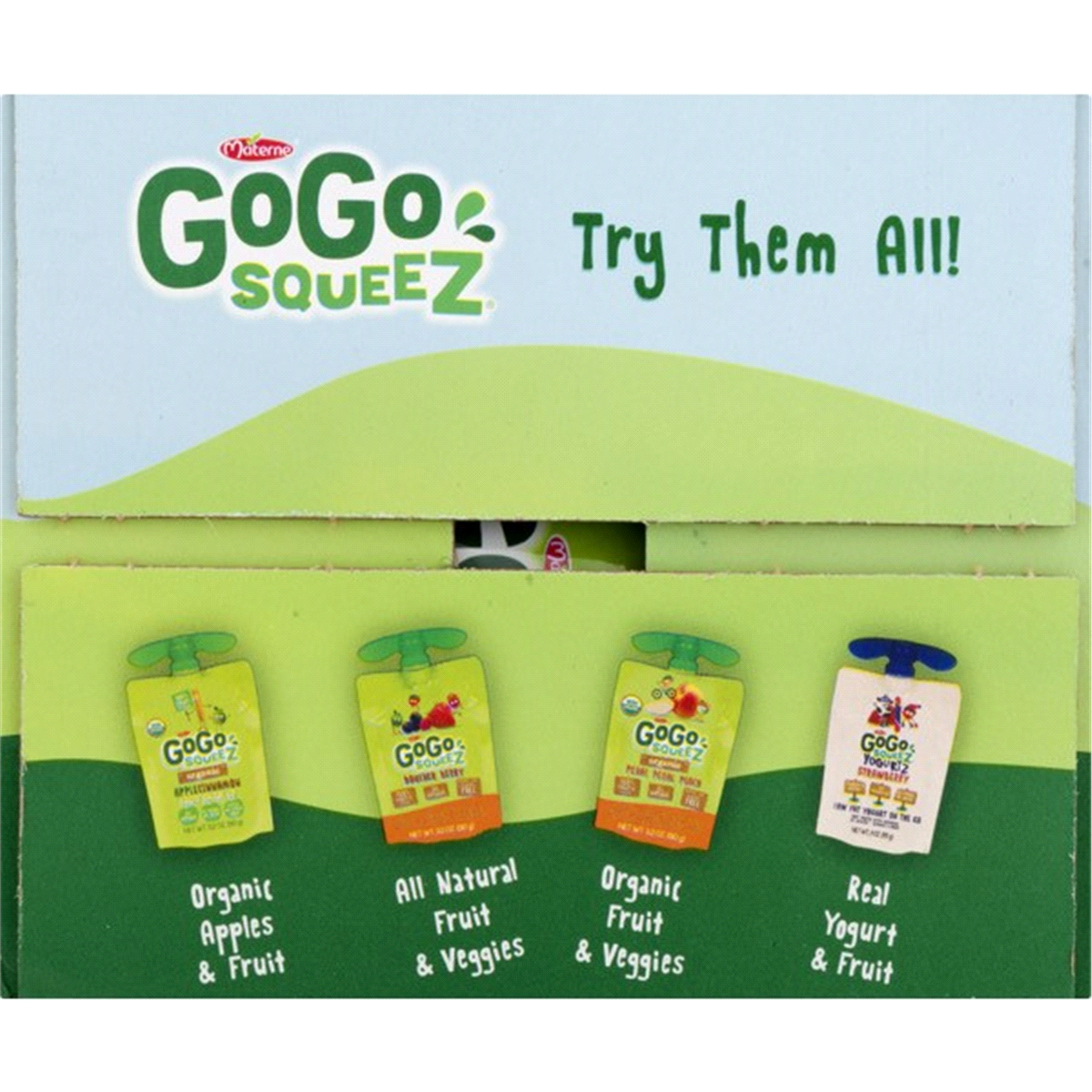 slide 3 of 7, GoGo squeeZ Applesauce & Fruit Puree, Apple, Banana, Strawberry Variety Pack (20 Pk), 20 ct