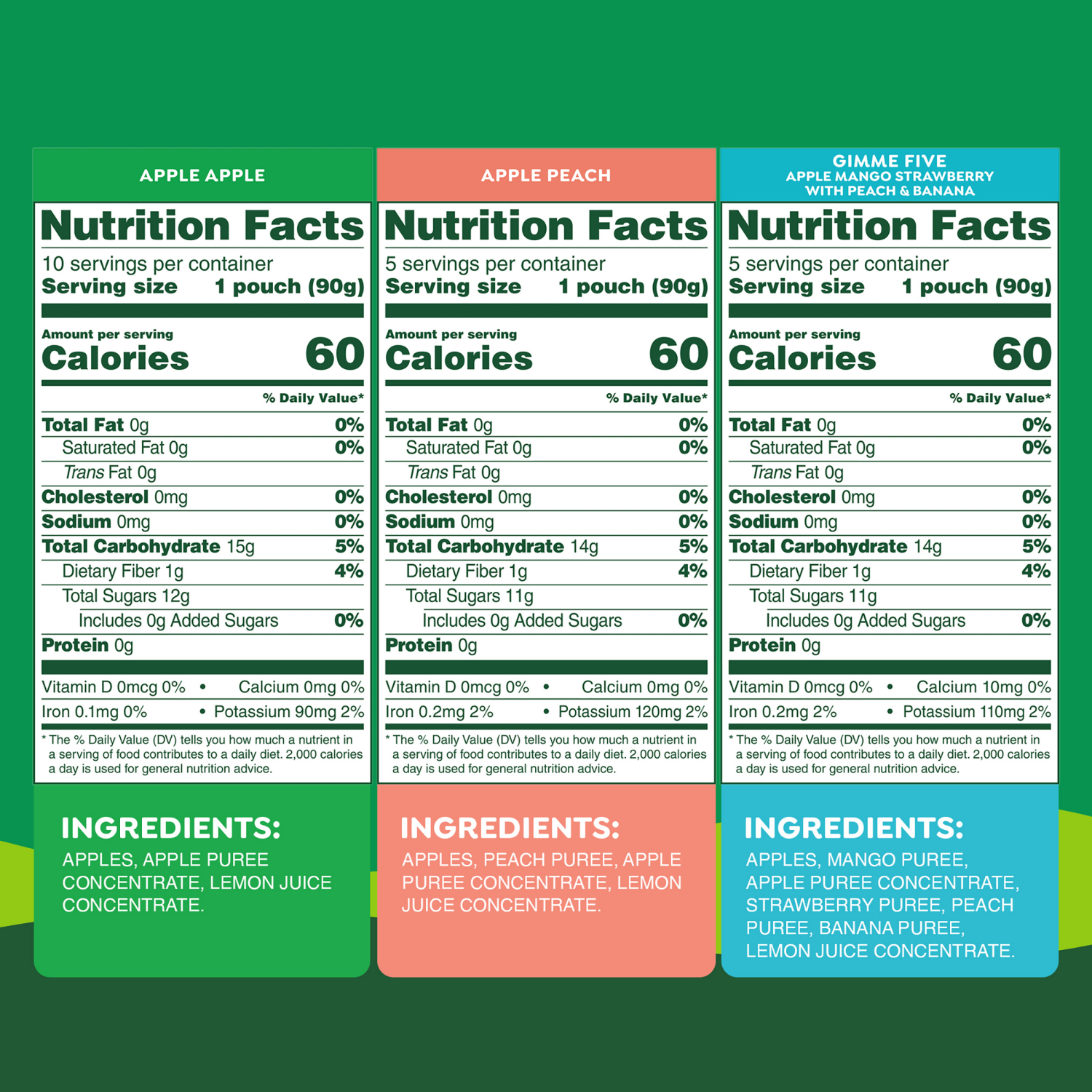 slide 3 of 7, Gogo Squeez Vp (10 Apple Apple/5 Apple Peach/5 Gimme 5), 20 ct