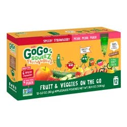 Materne GoGo Squeez Variety Pack Fruit & Veggiez On The Go Applesauce - 12 ct