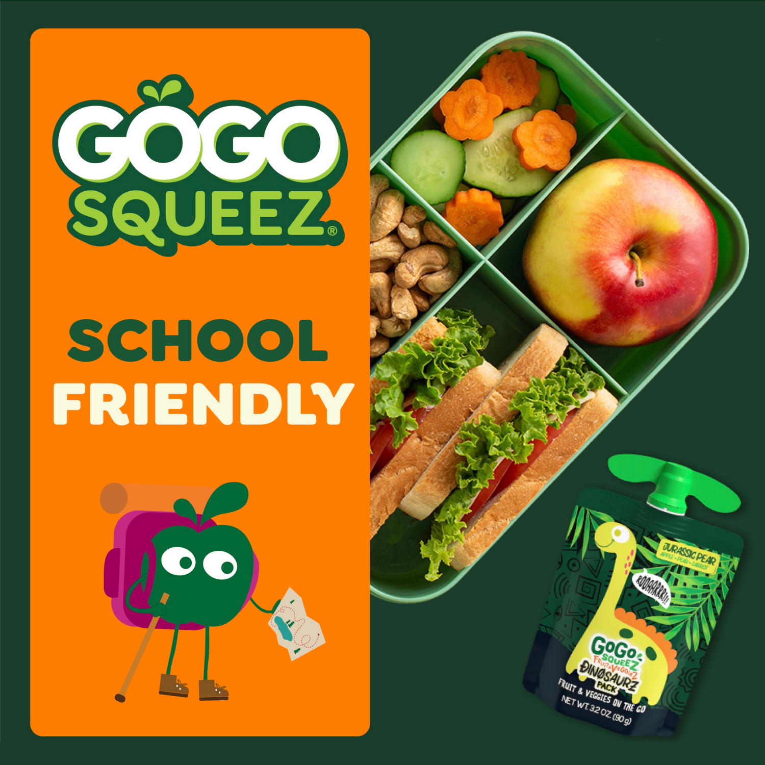 slide 6 of 8, GoGo Squeez 20 Pack Variety Pack Dinosaurz Pack Fruit & Veggies On the Go 20 ea - 20 ct, 20 ct