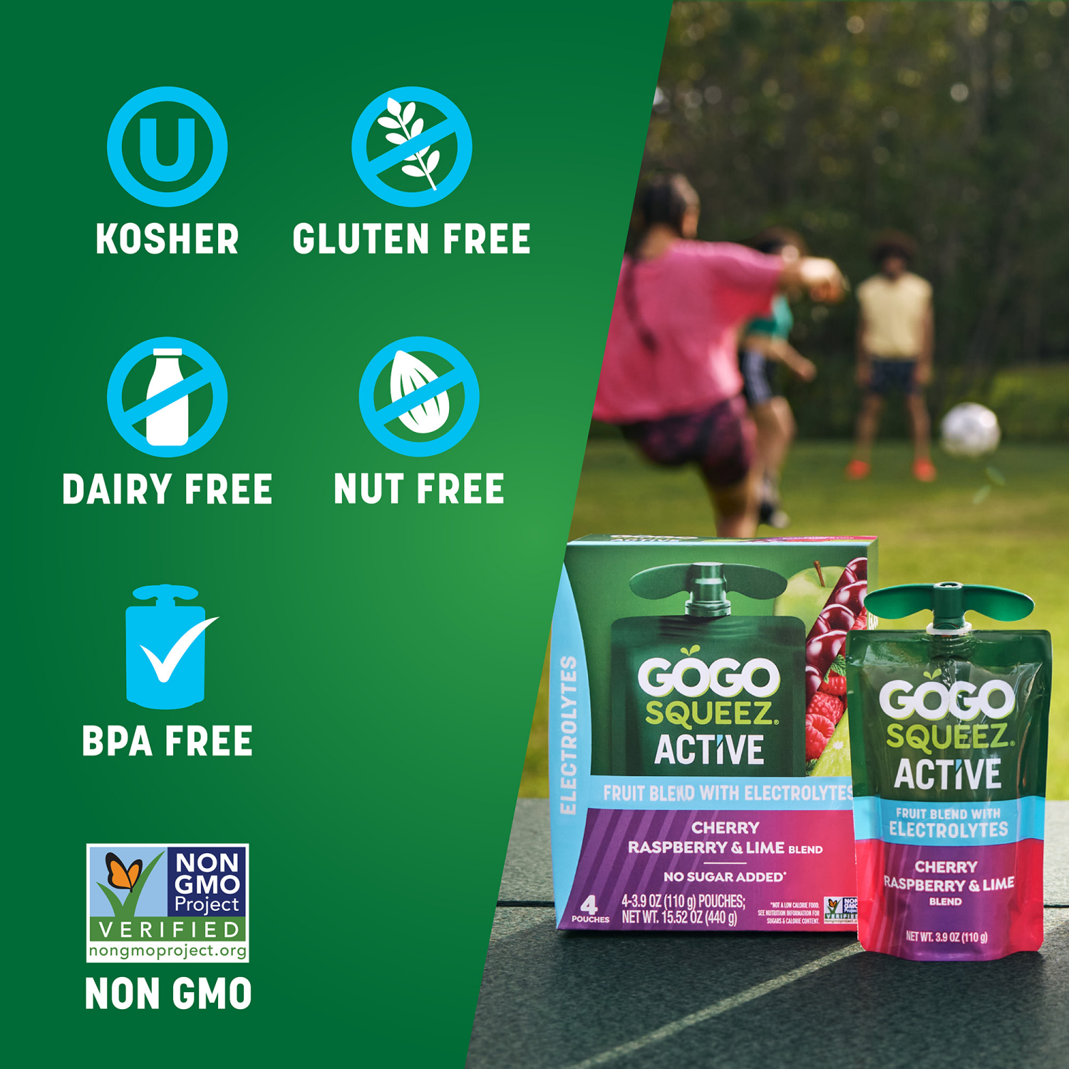 slide 5 of 5, GoGo squeeZ Strawberry Pineapple & Orange Fruit Blend with Electrolytes 10 ea, 10 ct