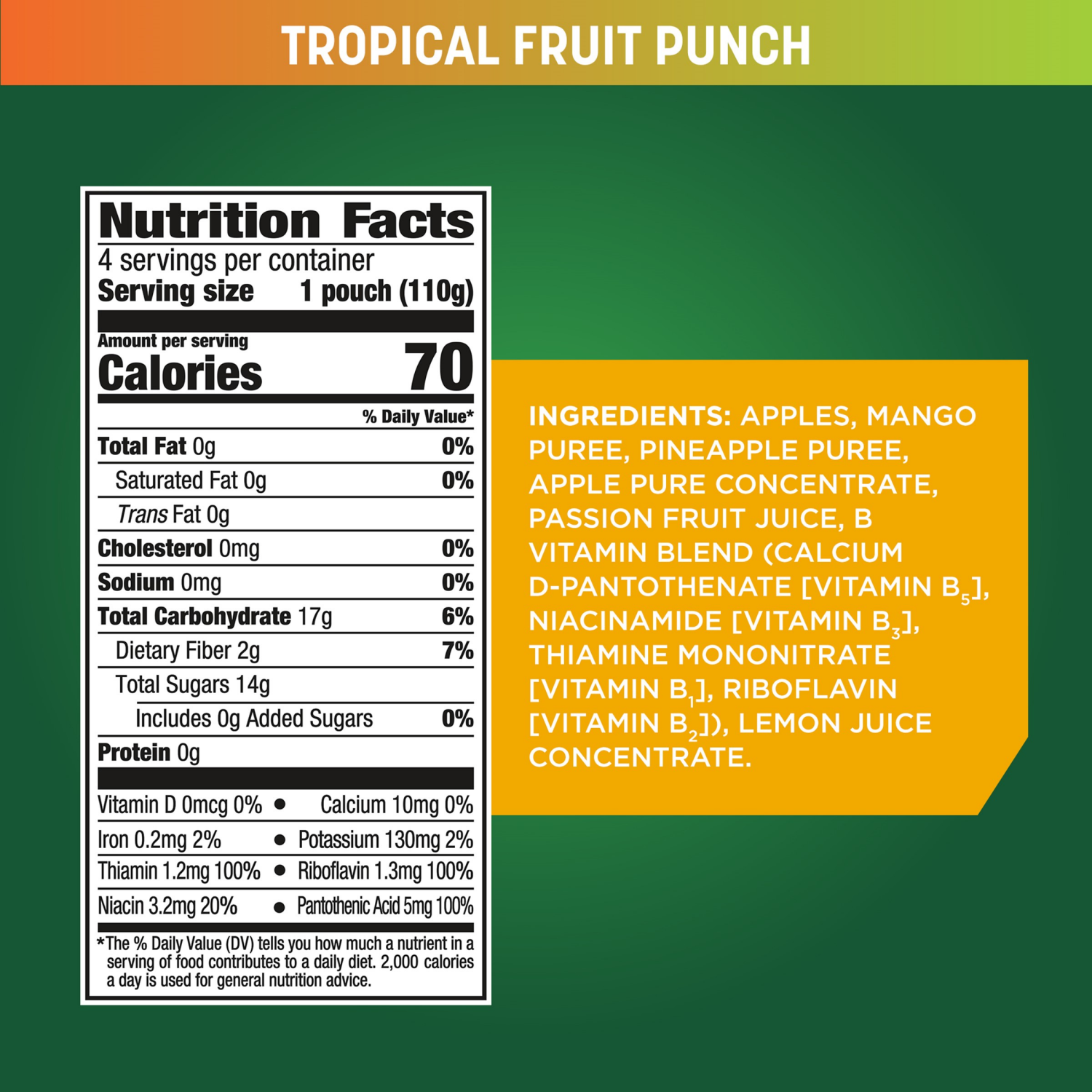 slide 3 of 8, GoGo squeeZ Active, Tropical 4ct, 4 ct