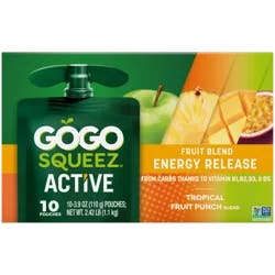 GoGo squeeZ Active Energy Release, Tropical Punch, 10 ct