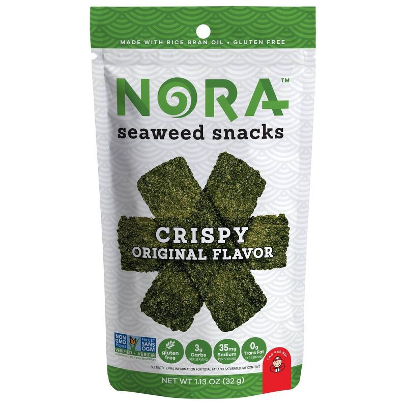 slide 1 of 6, Nora Seaweed Snacks Nora Seaweed Crispy Original - 1.13oz, 1.13 oz