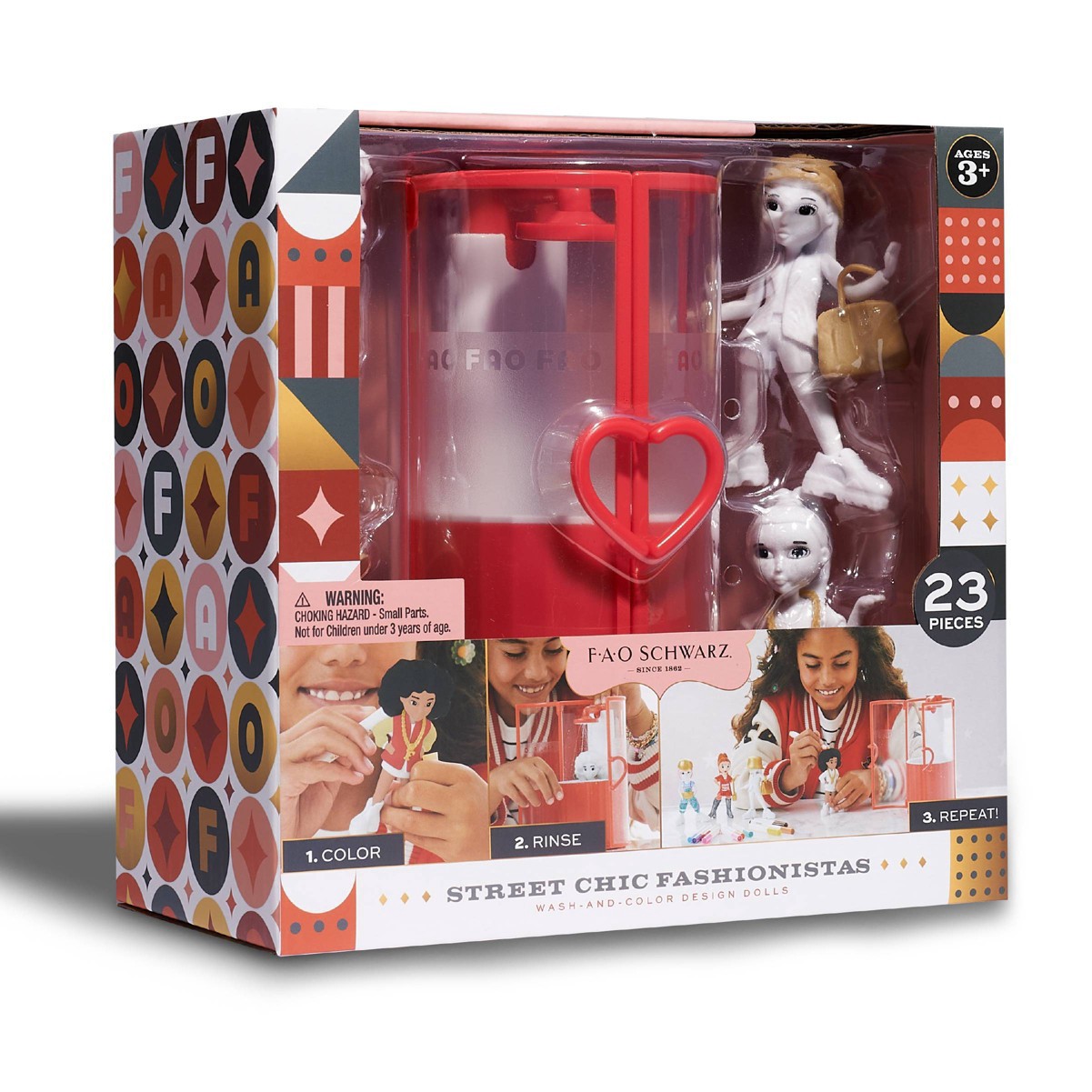 FAO Schwarz Street Chic Fashionistas Wash And Color Design Dolls 23pc fao-schwarz-street-chic-fashionistas-wash-and-color-design-dolls-23pc