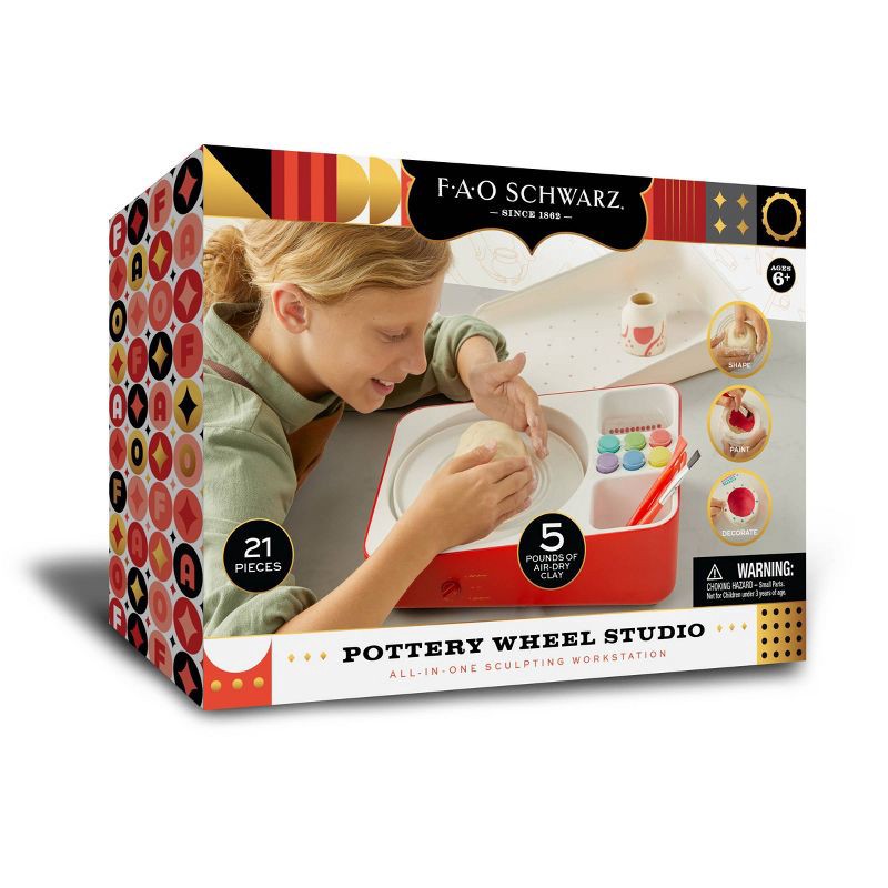 slide 6 of 7, FAO Schwarz Pottery Wheel Studio All-In-One Sculpting Workstation, 1 ct