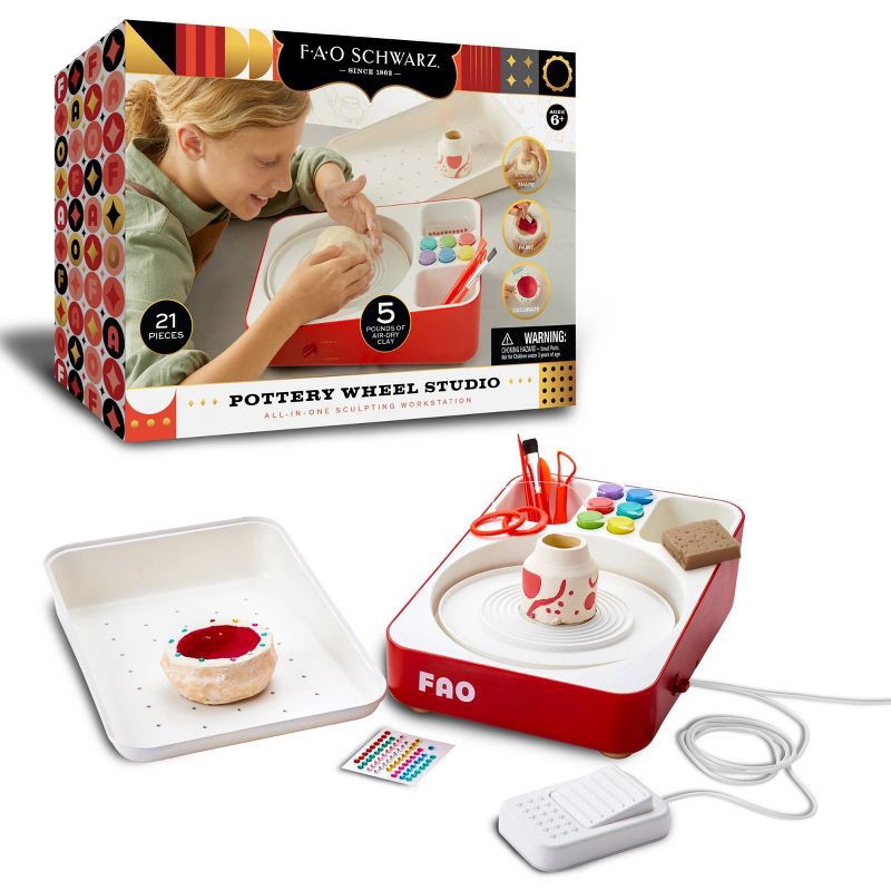 slide 1 of 7, FAO Schwarz Pottery Wheel Studio All-In-One Sculpting Workstation, 1 ct