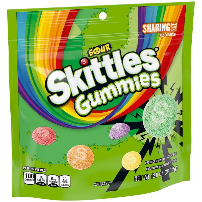 slide 6 of 9, Skittles Candy Sour Gummies Sharing - 12oz, 12 oz