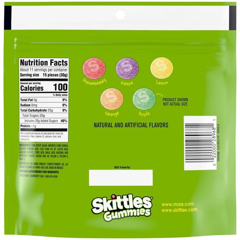 slide 7 of 9, Skittles Candy Sour Gummies Sharing - 12oz, 12 oz