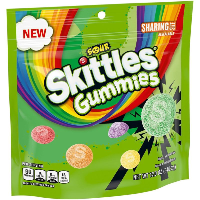 slide 8 of 9, Skittles Candy Sour Gummies Sharing - 12oz, 12 oz