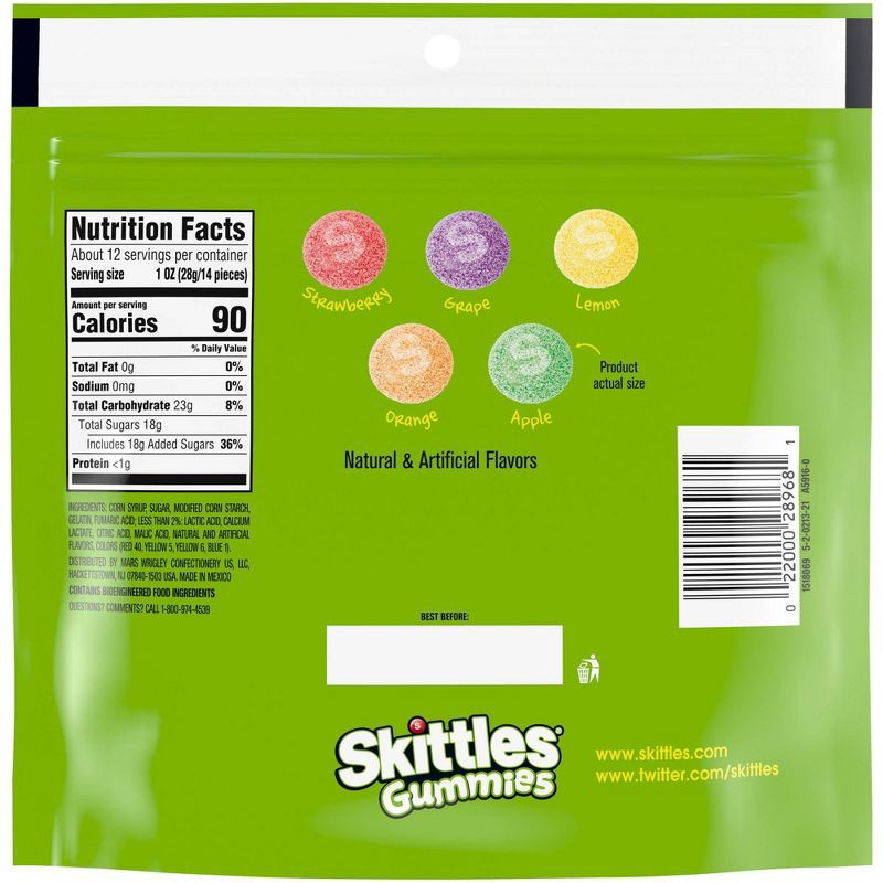 slide 9 of 9, Skittles Candy Sour Gummies Sharing - 12oz, 12 oz