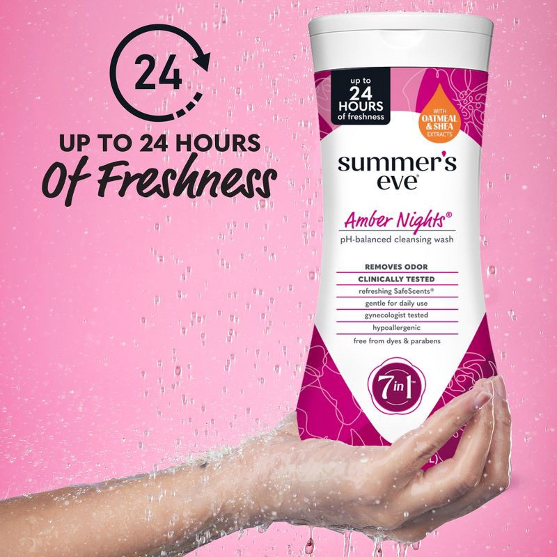 slide 3 of 8, Summer's Eve Amber Nights Feminine Cleansing Wash - 15oz, 15 oz