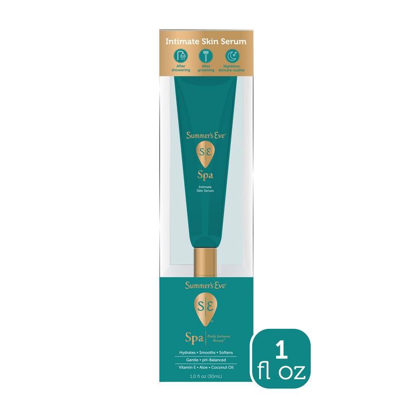 slide 1 of 5, Summer's Eve Spa Fragrance Free Daily Intimate Women's Post Shave Hydrating Skin Serum - 1 fl oz, 1 fl oz