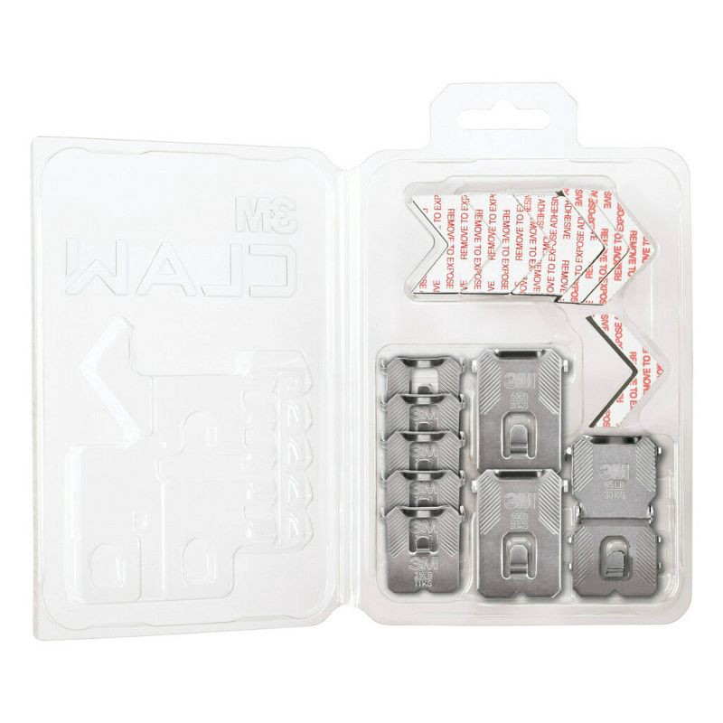 slide 2 of 14, 3M Claw Multi Weights Variety Pack: Steel Utility Hooks, 65 lb Capacity, 8 Pack, Gray, Drywall Picture Hanger, 65 lb, 8 ct