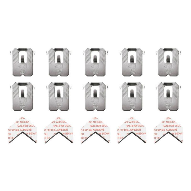 slide 2 of 13, 3M Claw 25IB Hooks Value Pack: Steel Utility Hooks, 25lb Capacity, Drywall Picture Hangers, Gray, 10 Pack, 25 lb, 10 ct