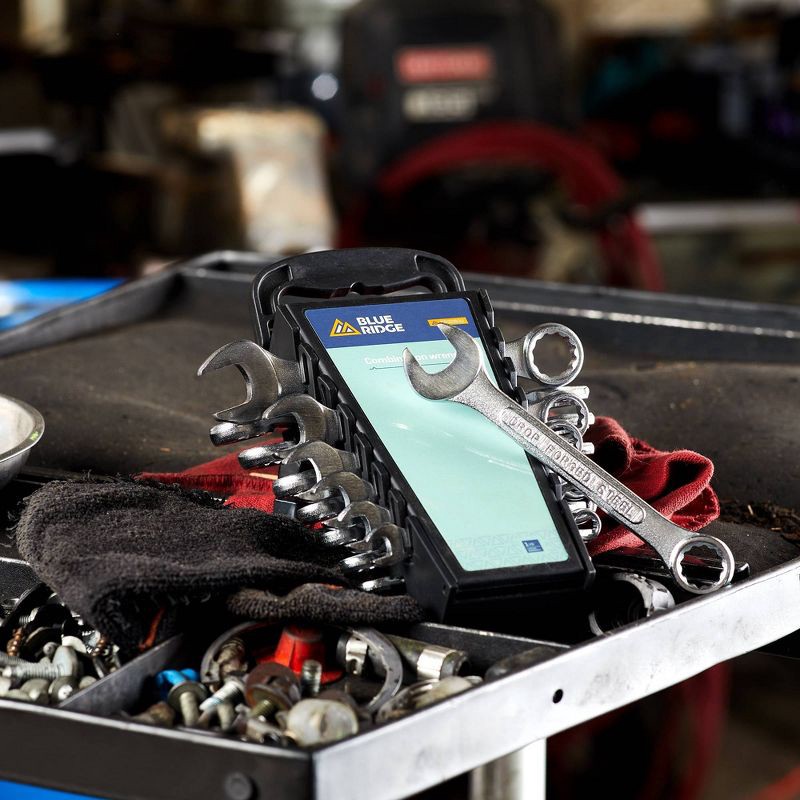 slide 2 of 3, Blue Ridge Tools 14pc Wrench Set: Steel Alloy, Chrome-Plated, Standard Sizes, Combination, 1 Year Warranty, 14 ct