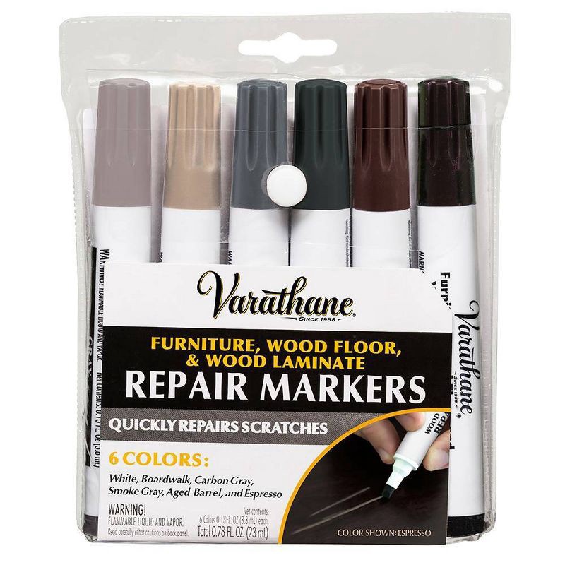 slide 4 of 4, Varathane 6pk Markers Gray, 6 ct