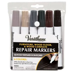 Rust-Oleum 6pk Varathane Wood Repair Markers Cool Tone: Wood Repair Kits for Furniture Patching & Repair Compounds