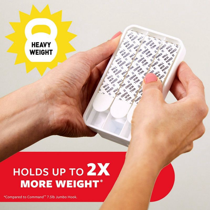 slide 5 of 12, Command Extra Large Single Hook: Heavy Duty Adhesive, Holds 15 lbs, Plastic, White, 1 Pack, 15 lb, 1 ct