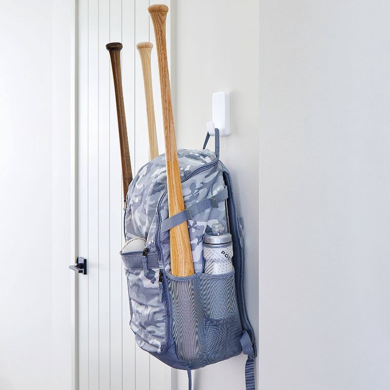 slide 7 of 12, Command Extra Large Single Hook: Heavy Duty Adhesive, Holds 15 lbs, Plastic, White, 1 Pack, 15 lb, 1 ct