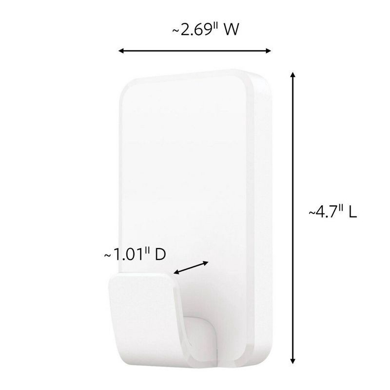 slide 3 of 17, Command Jumbo Double Hook: Heavy Duty Adhesive Hooks, 15 lb Capacity, White, 2 Pack, 15 lb, 2 ct