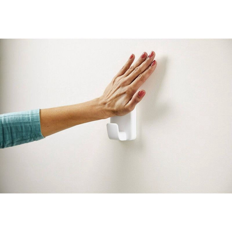 slide 14 of 17, Command Jumbo Double Hook: Heavy Duty Adhesive Hooks, 15 lb Capacity, White, 2 Pack, 15 lb, 2 ct