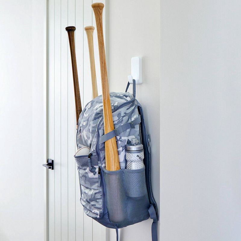 slide 16 of 17, Command Jumbo Double Hook: Heavy Duty Adhesive Hooks, 15 lb Capacity, White, 2 Pack, 15 lb, 2 ct