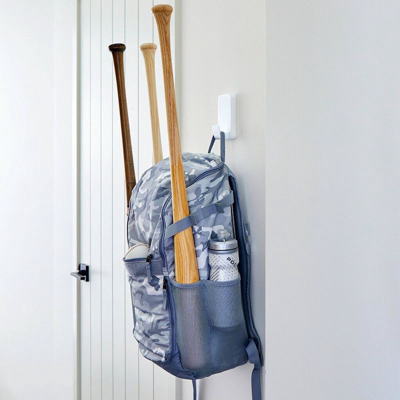 slide 12 of 17, Command Jumbo Double Hook: Heavy Duty Adhesive Hooks, 15 lb Capacity, White, 2 Pack, 15 lb, 2 ct