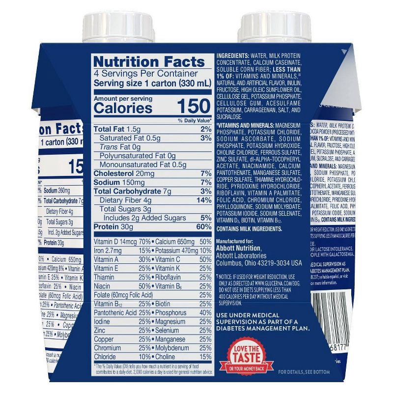 slide 2 of 9, Glucerna Protein Smart Shake Vanilla Non-Caffeinated - 4pk, 4 ct