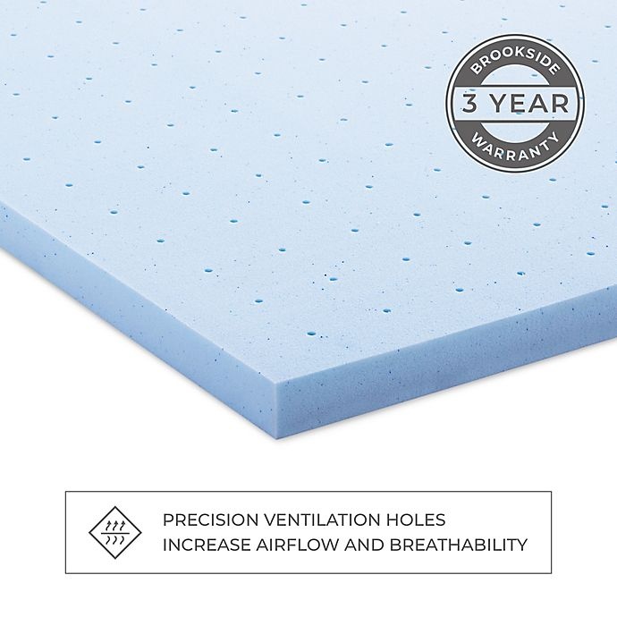 slide 6 of 6, Brookside 2.5 Gel Memory Foam Twin Mattress Topper'', 1 ct