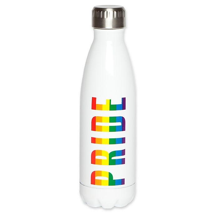 slide 1 of 1, Manna Organics Vogue Opal Pride Stainless Steel Water Bottle, 17 oz