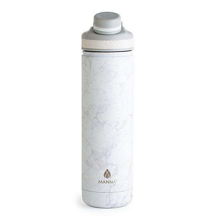 Manna Organics Ranger Pro Water Bottle - White Marble 26 oz