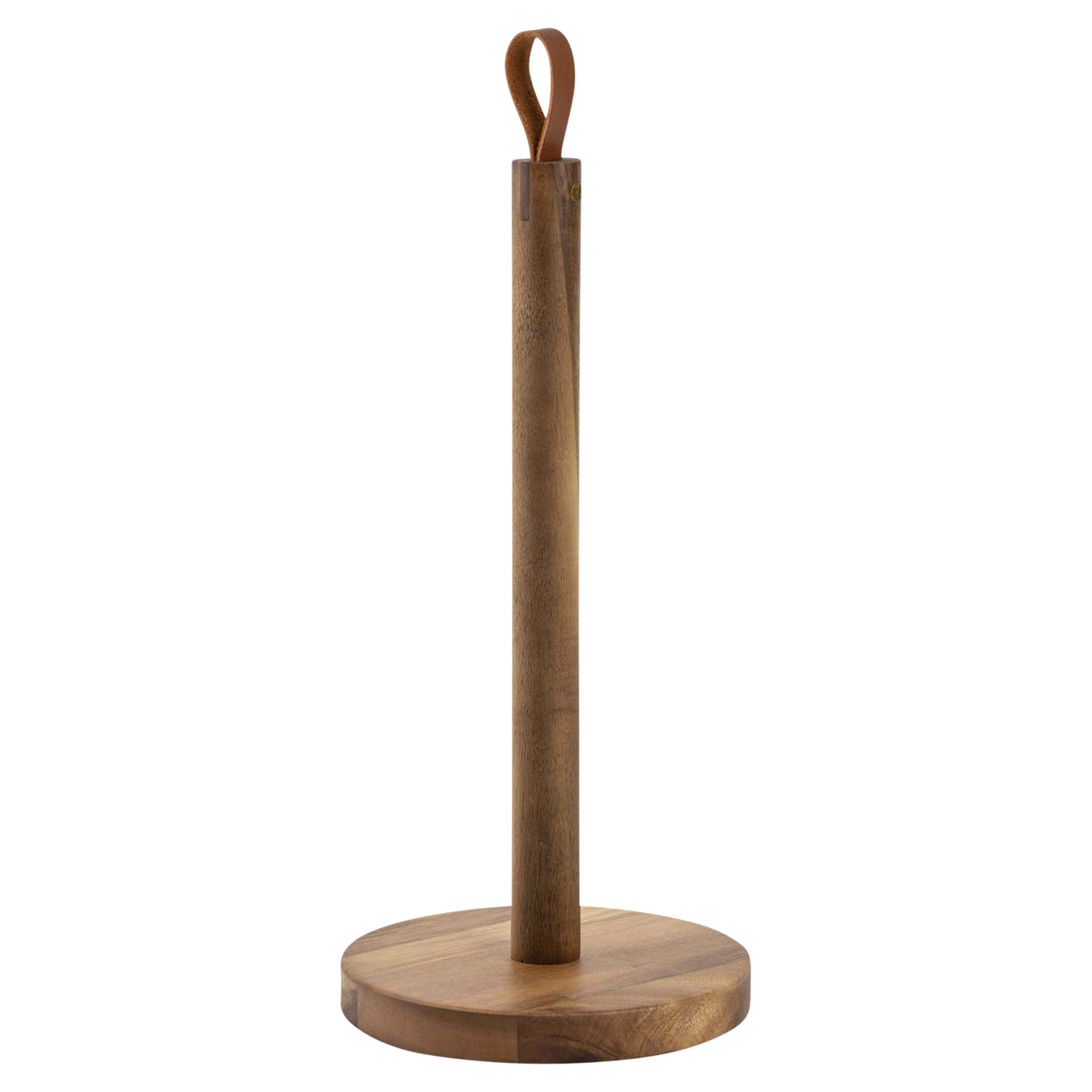 slide 1 of 1, Core Bamboo Wood & Leather Paper Towel Holder, 1 ct