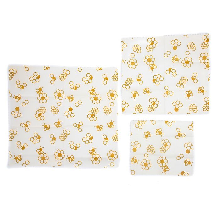 slide 2 of 6, Core Kitchen Reusable Beeswax Food Wraps, 3 ct