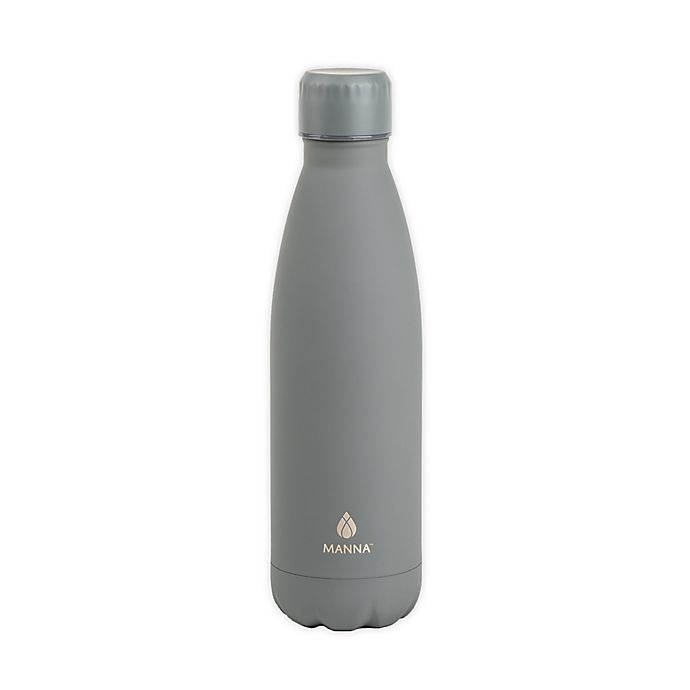 slide 1 of 1, Manna Vogue Double Wall Stainless Steel Bottle - Grey Soft Touch, 17 oz