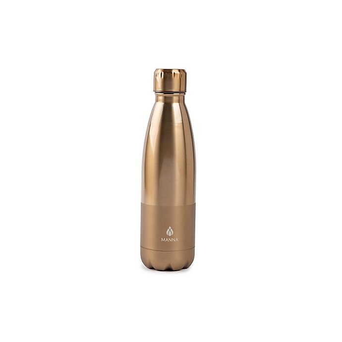 slide 1 of 1, Manna Vogue Double Wall Stainless Steel Bottle - Dipped Gold, 17 oz