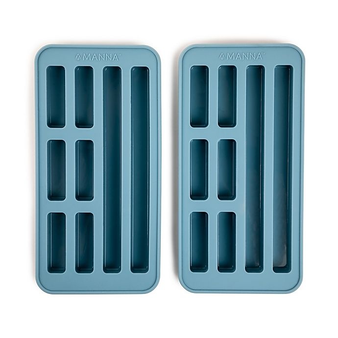 slide 2 of 2, Manna Organics Silicone Ice Tray/Mold - Blue, 2 ct