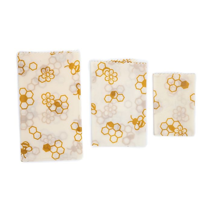 slide 3 of 3, Core Kitchen Beeswax Food Wraps Set, 3 ct