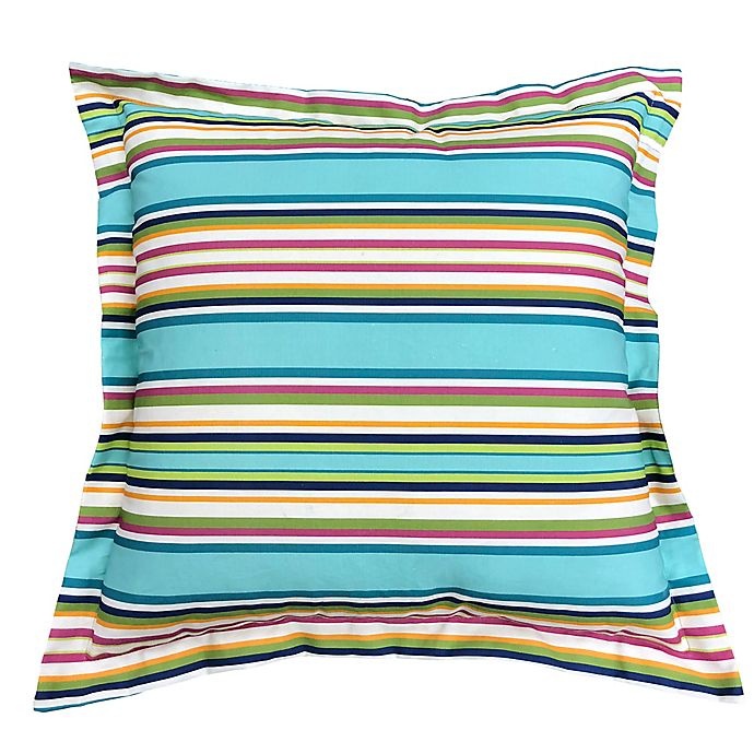 slide 2 of 2, Destination Summer Floral Indoor/Outdoor Square Throw Pillow - Aqua, 1 ct