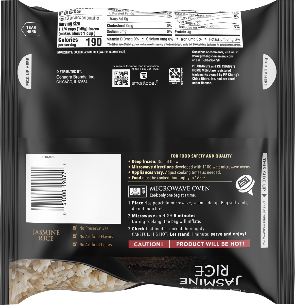 slide 7 of 10, P.F. Chang's Home Menu, Jasmine Rice Frozen Side, 16 oz., 16 oz