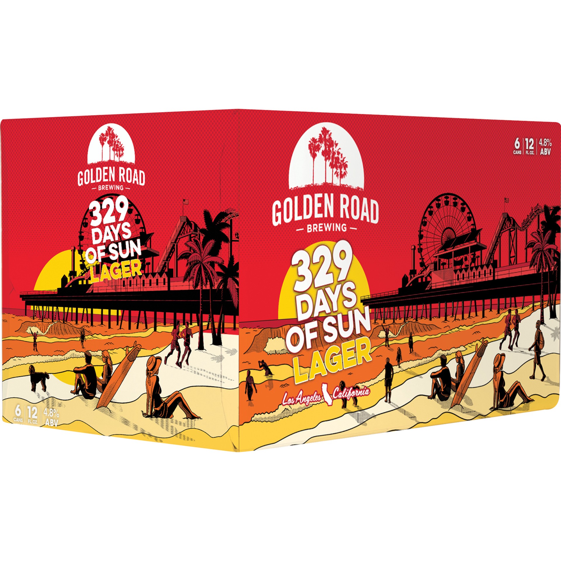 slide 2 of 2, Golden Road 329 Days of Sun Lager, 6-Pack, 12 oz. Can, 6 ct